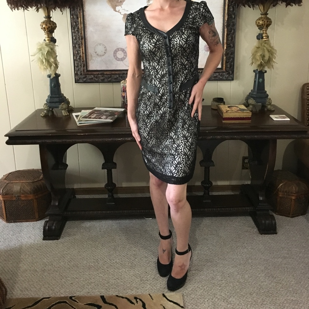 💕💖SALE!💖💕 Stunning Lace and Leather Dress