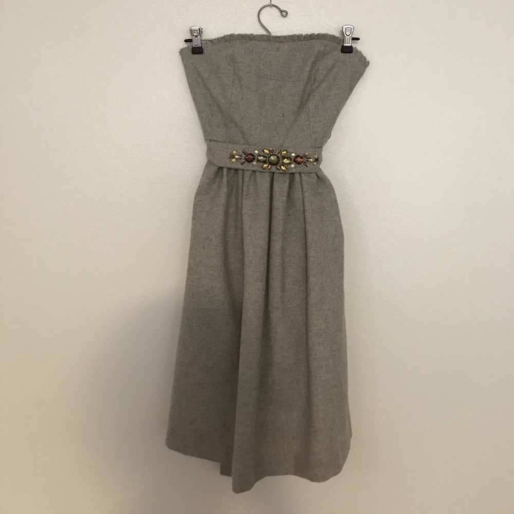 Strapless Gray Dress