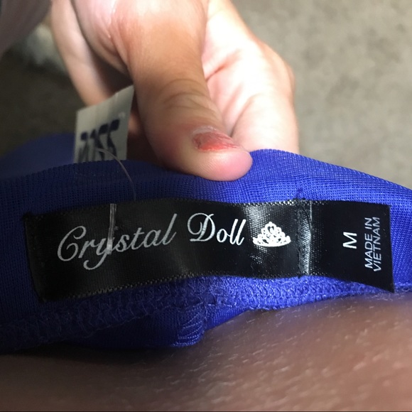 Blue high-low prom dress - Picture 6 of 7