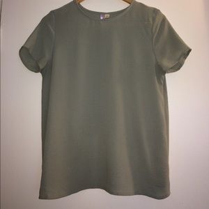 Francescas collections green scalloped back top