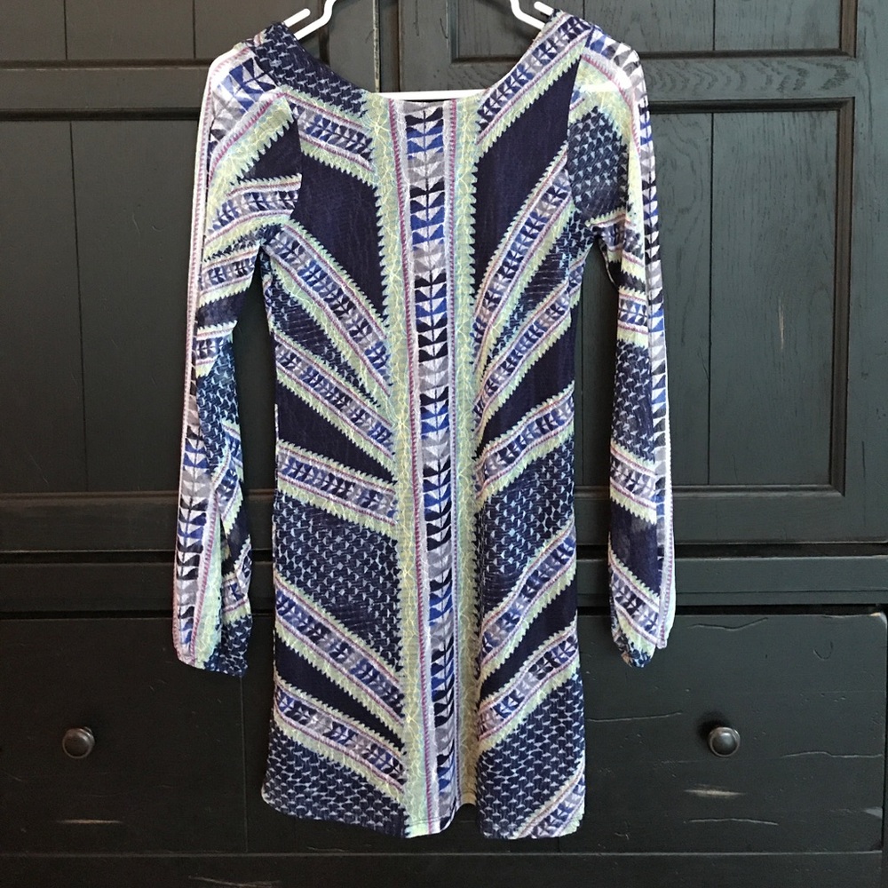 Geo Print Long Sleeve Mini Shift Dress *WORN ONCE*