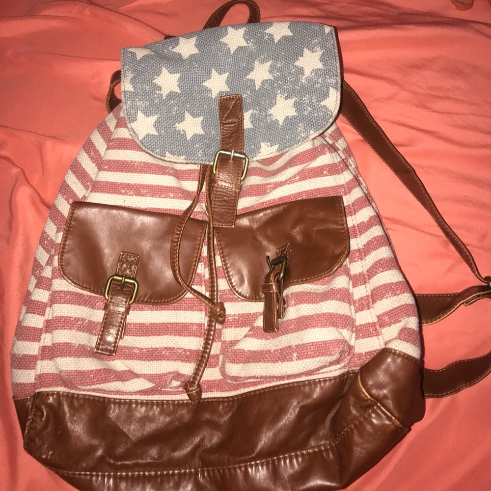 American flag book bag