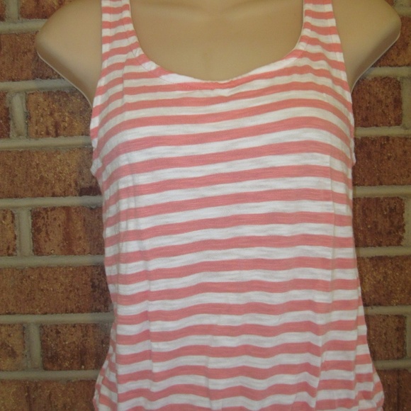 SOLD! GAP Pink & White Striped Tank Top Dress - Picture 2 of 8