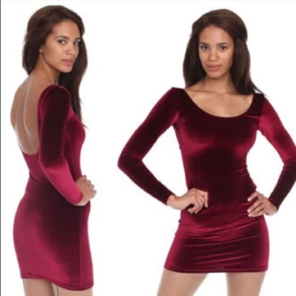 AMERICAN APPAREL Velvet Bodycon Dress