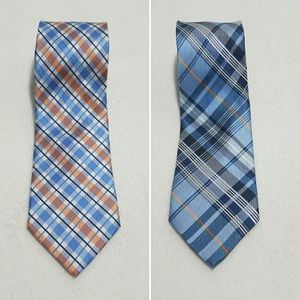 Nautica Lot of 2 Blue and White Men's Neck Ties
