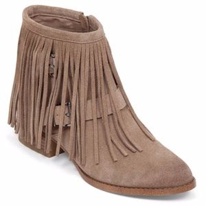 BCBGeneration Capricorn Fringe Suede Ankle Boots