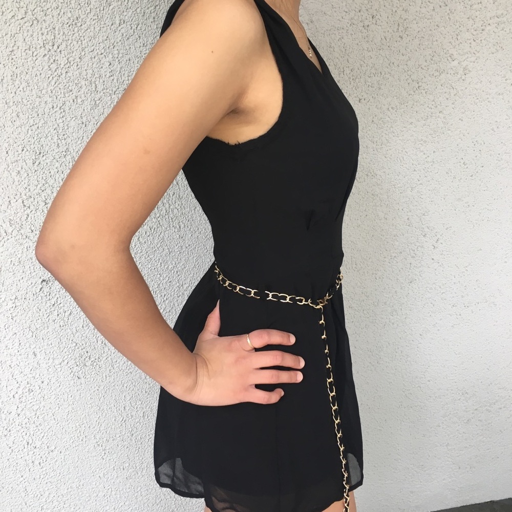Black sheer dress romper - Picture 2 of 4