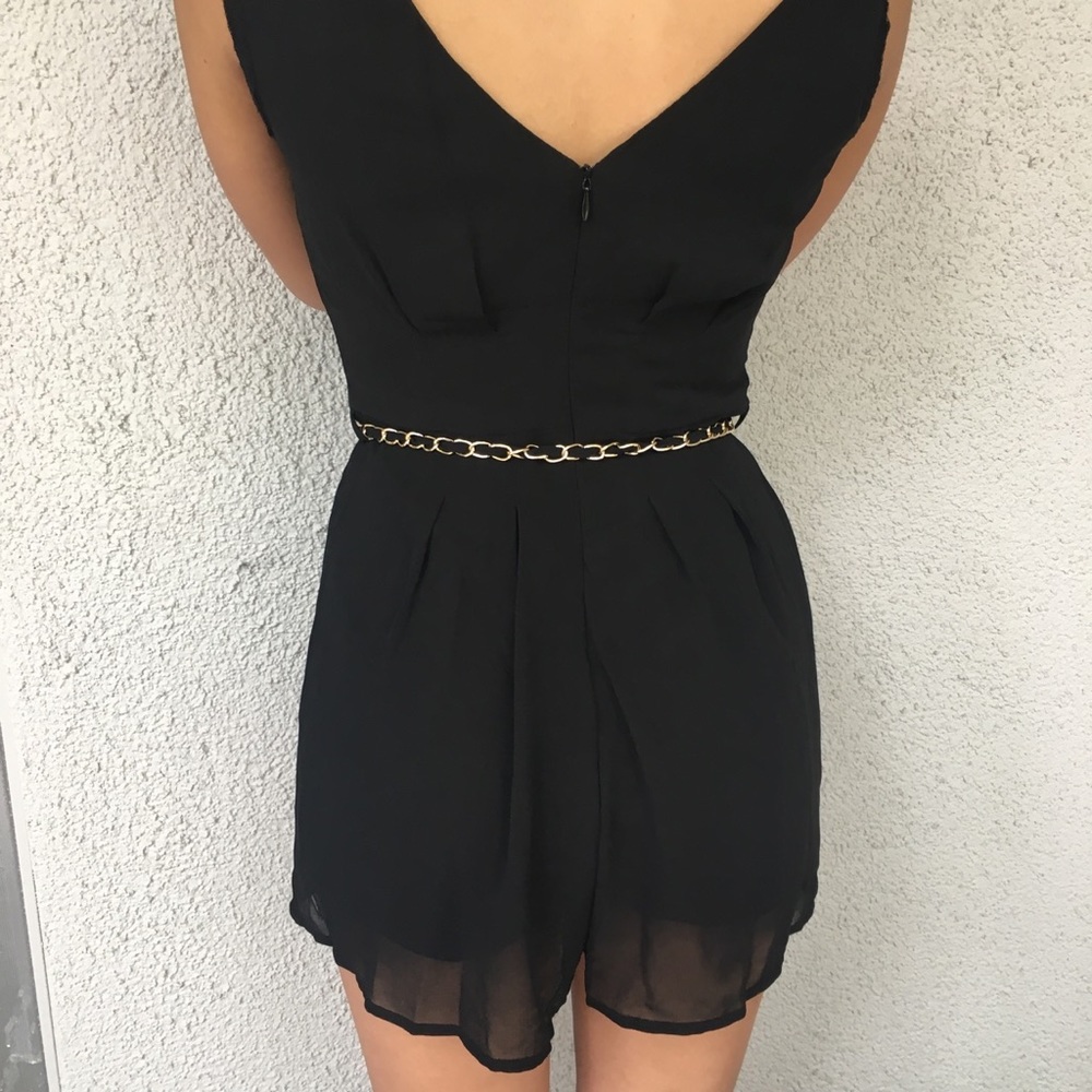 Black sheer dress romper - Picture 3 of 4