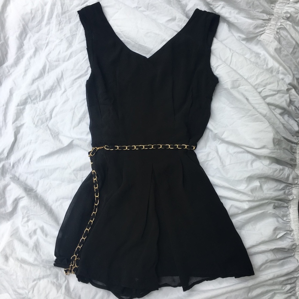 Black sheer dress romper - Picture 4 of 4