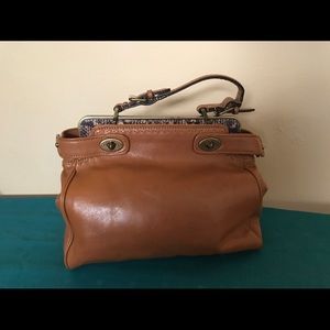 Talbots leather carpet style hand bag.
