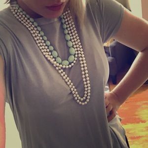 Alfani Silver tunic top. Super comfy and sexy. L.