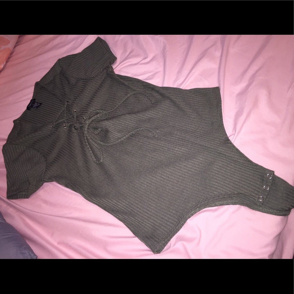 Olive green body suit