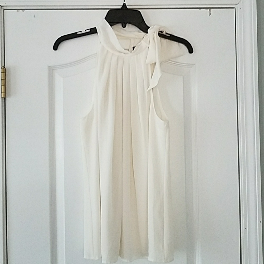 Cream halter tank top