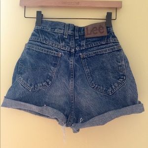 Vintage high waisted Lee cut offs
