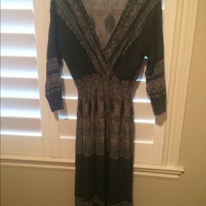 Free People Blue Print Dress