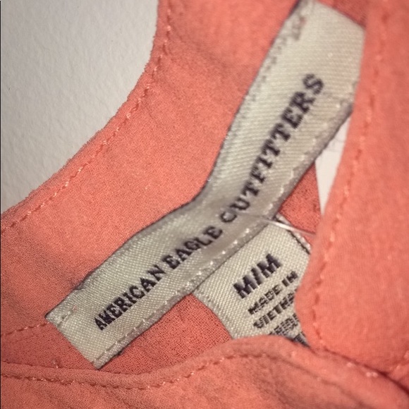 AEO Cute Coral Pink Button Up Tank - Picture 3 of 3