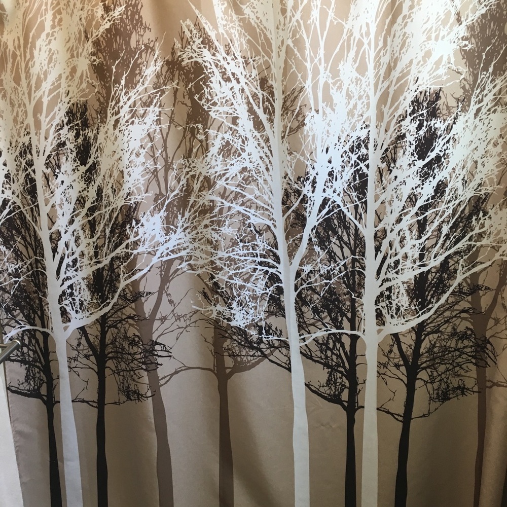 Birch Woodland Fabric Shower Curtain