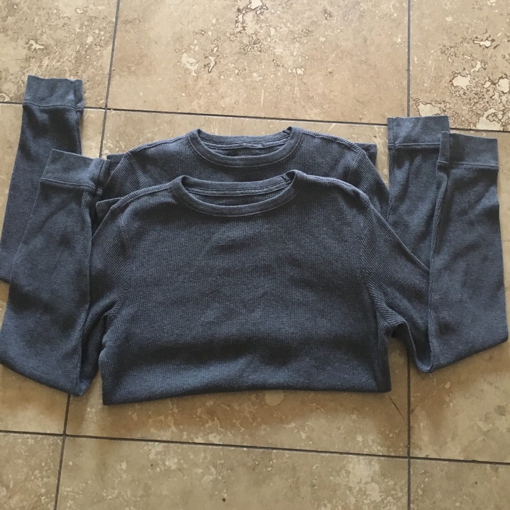 Boys large Urban Pipeline gray thermo shirt.