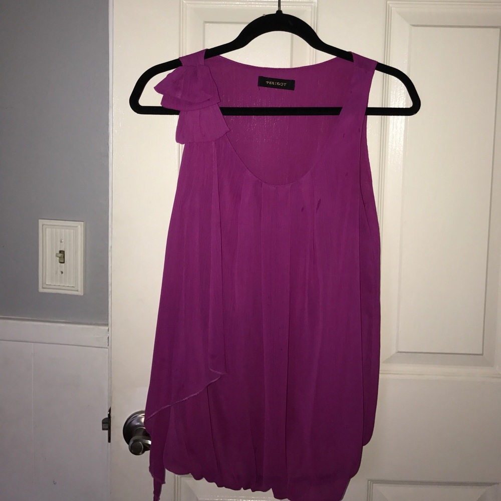 Sheer pink tank top