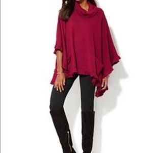NY & Company Cowl Neck Sweater Poncho FINAL PRICE