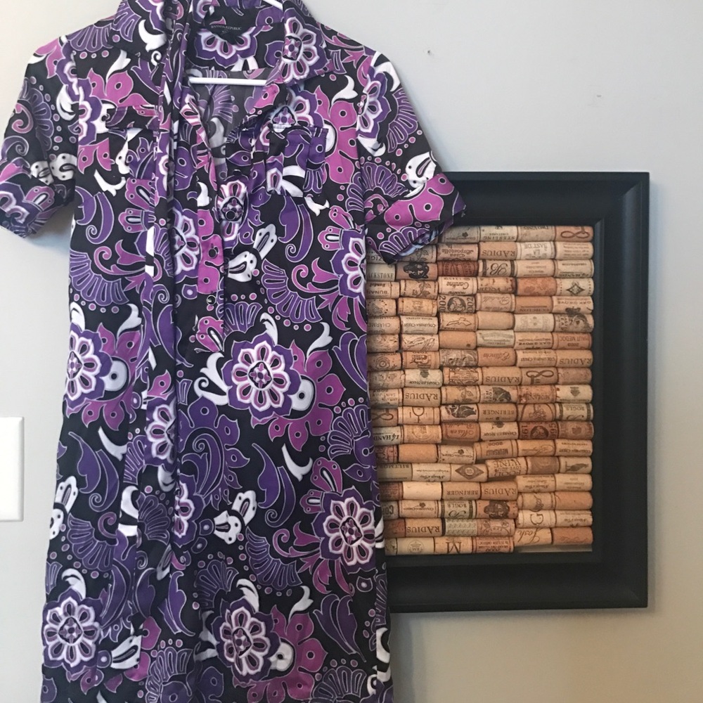 Banana republic silk shirt dress