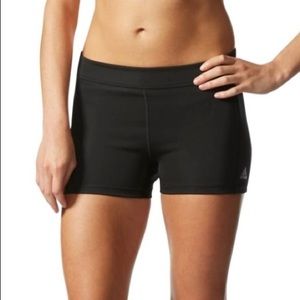 ADIDAS WOMENS PINK AND GREY COMPRESSION SHORTS