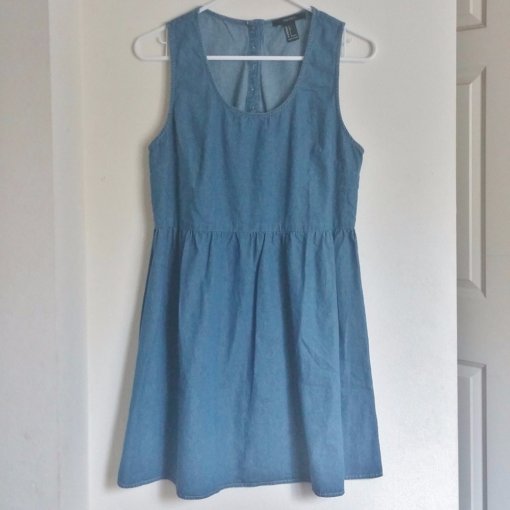 Forever 21 denim dress with back cutout