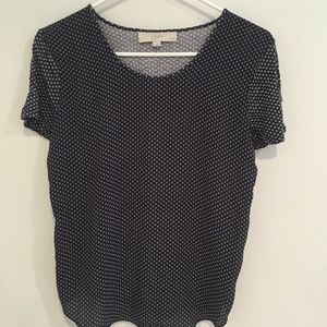 Loft Mixed Media Blouse