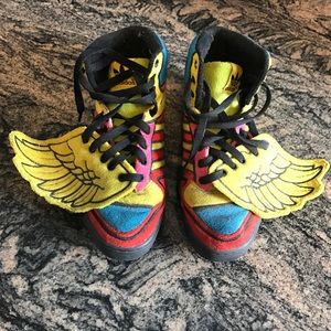 Jeremy Scott x Adidas JS Wings rainbow sneakers w8