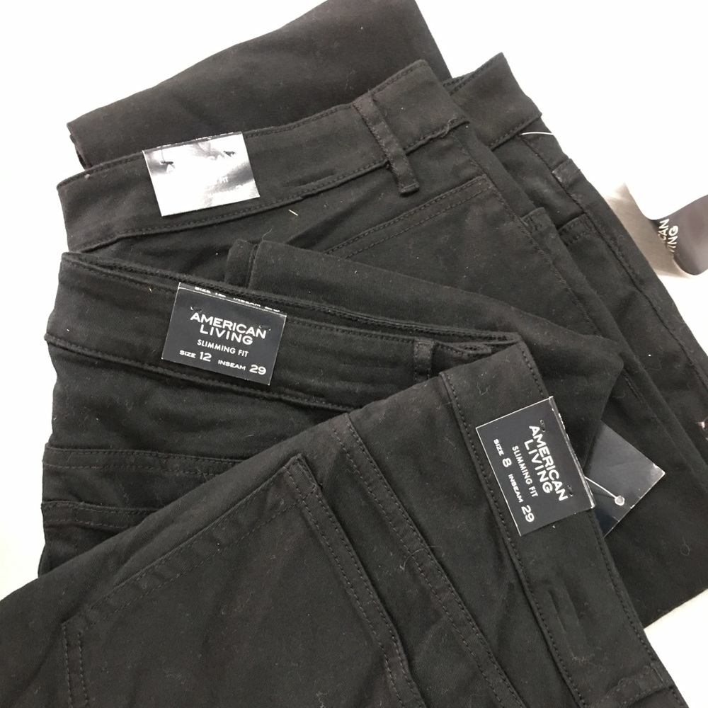 American Living Slimming Fit Jeans- Black