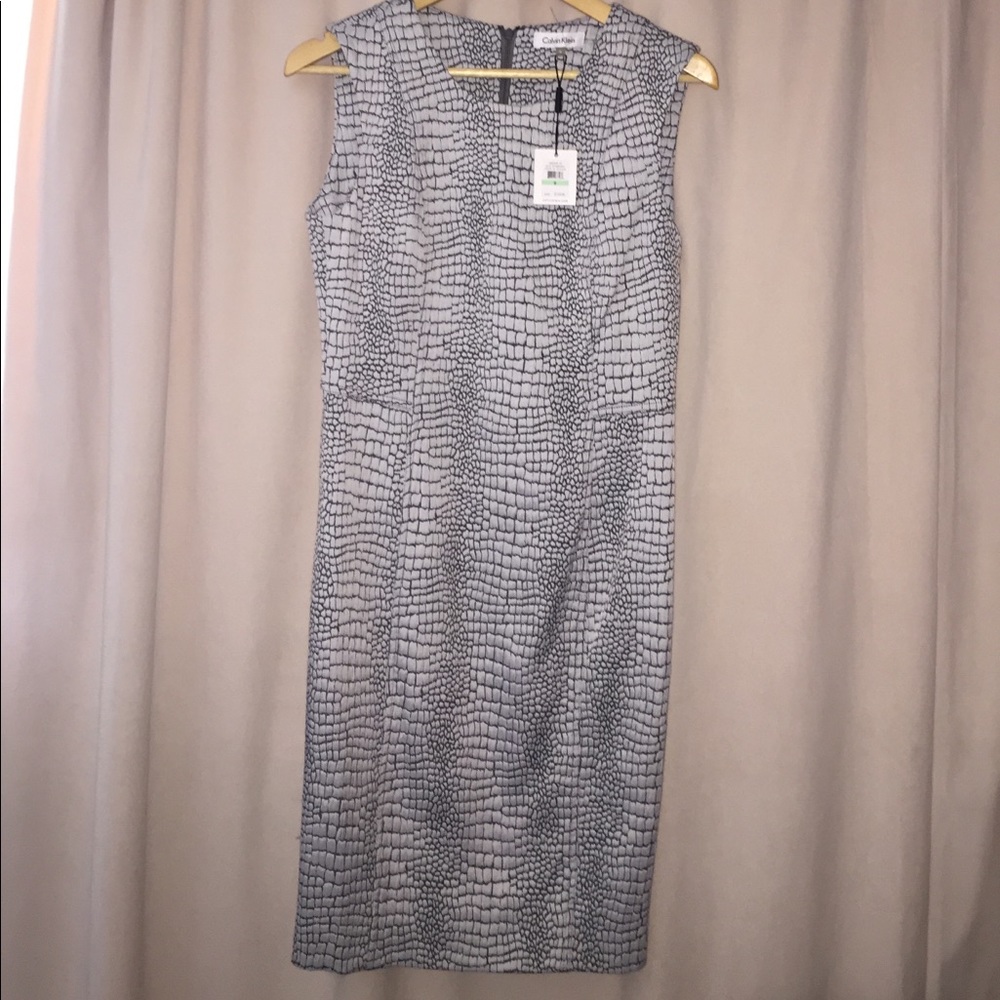 Calvin Klein sheath snake print dress