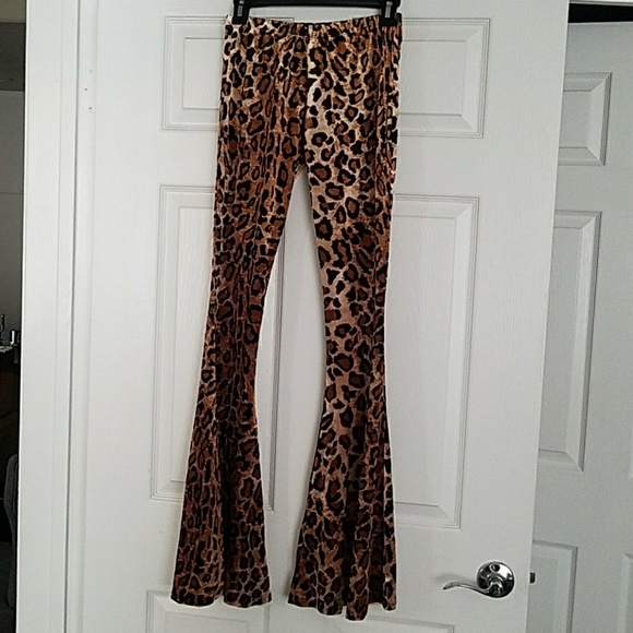velvet leopard bell bottoms