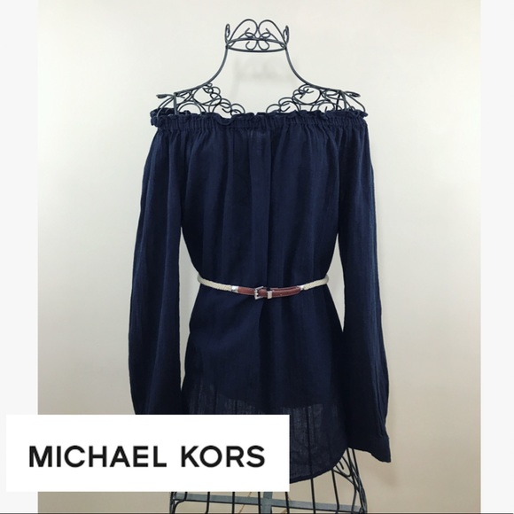 MICHAEL Michael Kors Tops - • Michael Kors • Off the Shoulders Belted Top