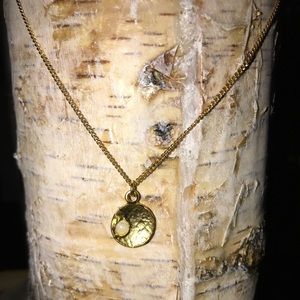 Gold Filled Metallic White Necklace