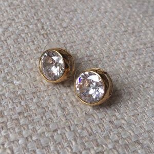 Large crystal stud earrings