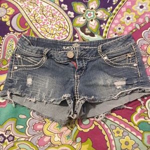 Stretchy jean shorts