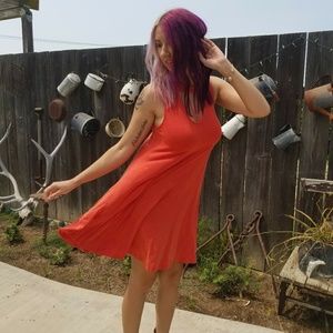 Orange Choker Dress