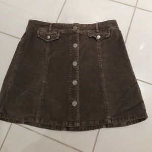 Urban Outfitters corduroy button down skirt