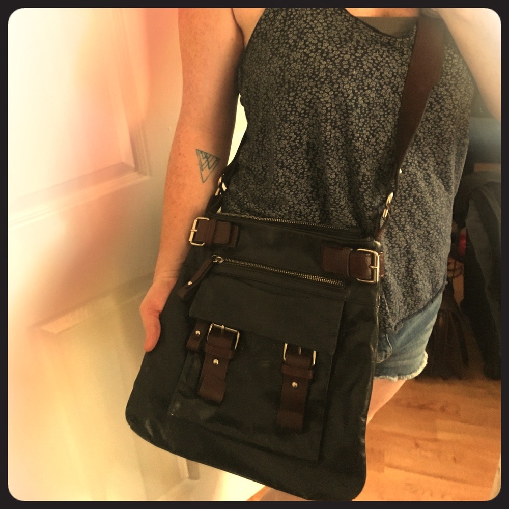 TANO black/brown cross body bag