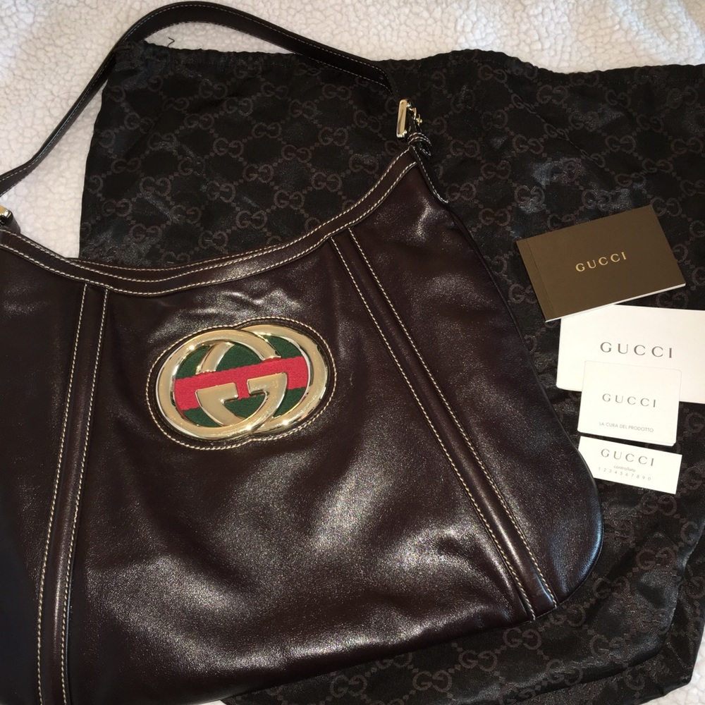 Authentic Gucci leather handbag