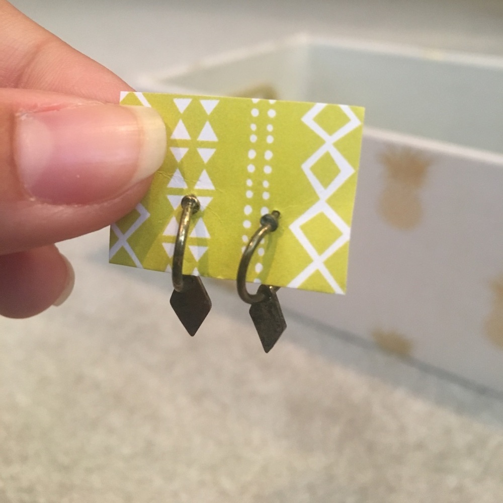 Earrings - brown gold - Never worn