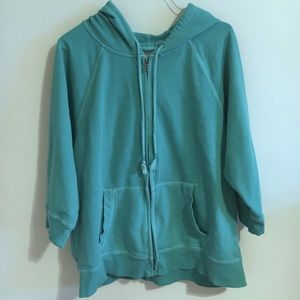 Teal Zip-Up Sweater