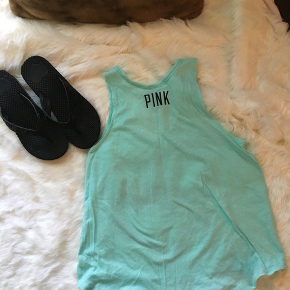 VS mint green tank, with pearl and black sequin. - Picture 2 of 2