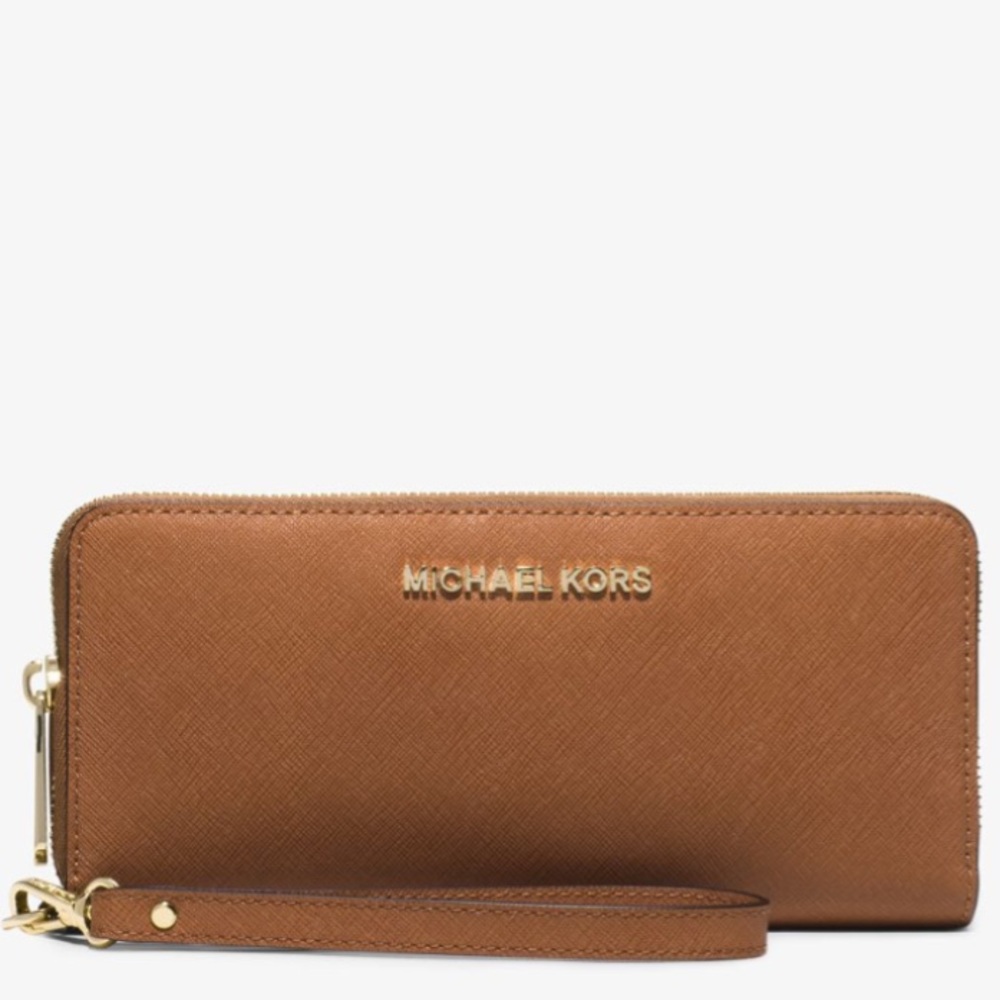 NWT Michael Kors Leather Continental Wristlet