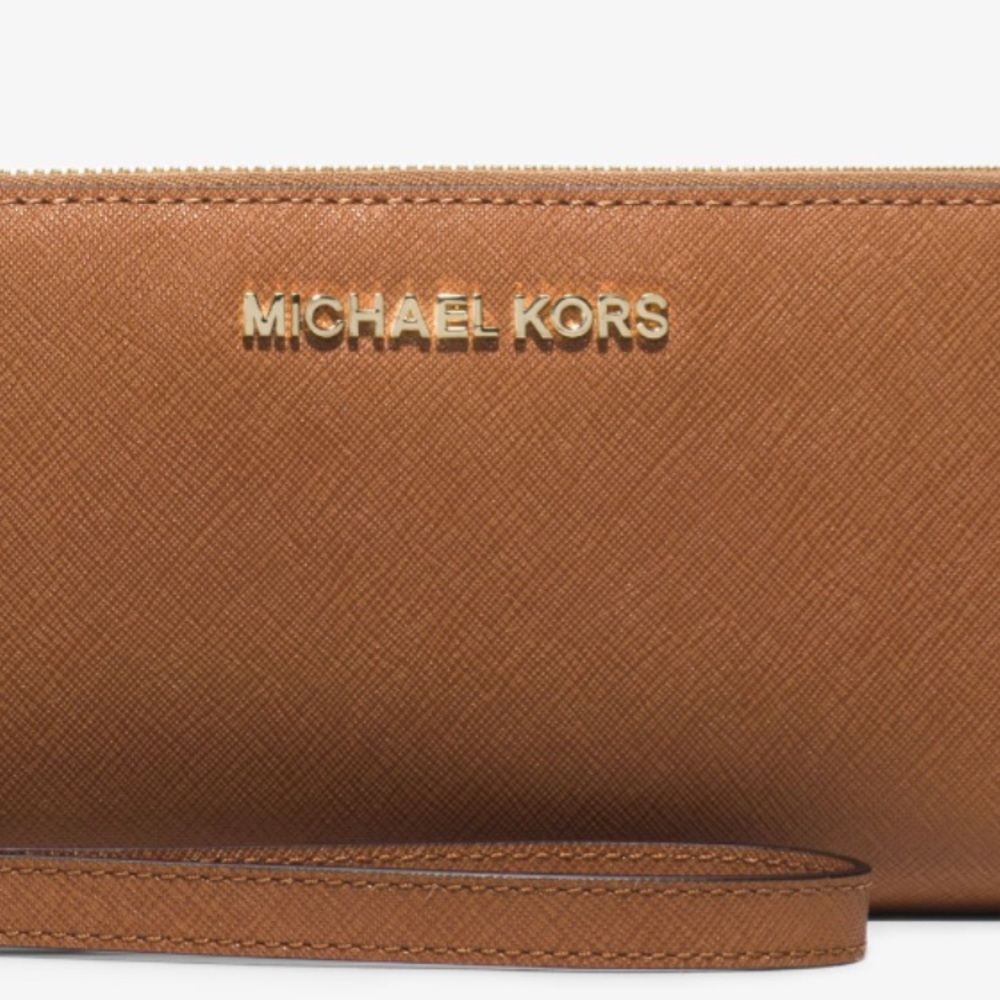 NWT Michael Kors Leather Continental Wristlet - Picture 8 of 8