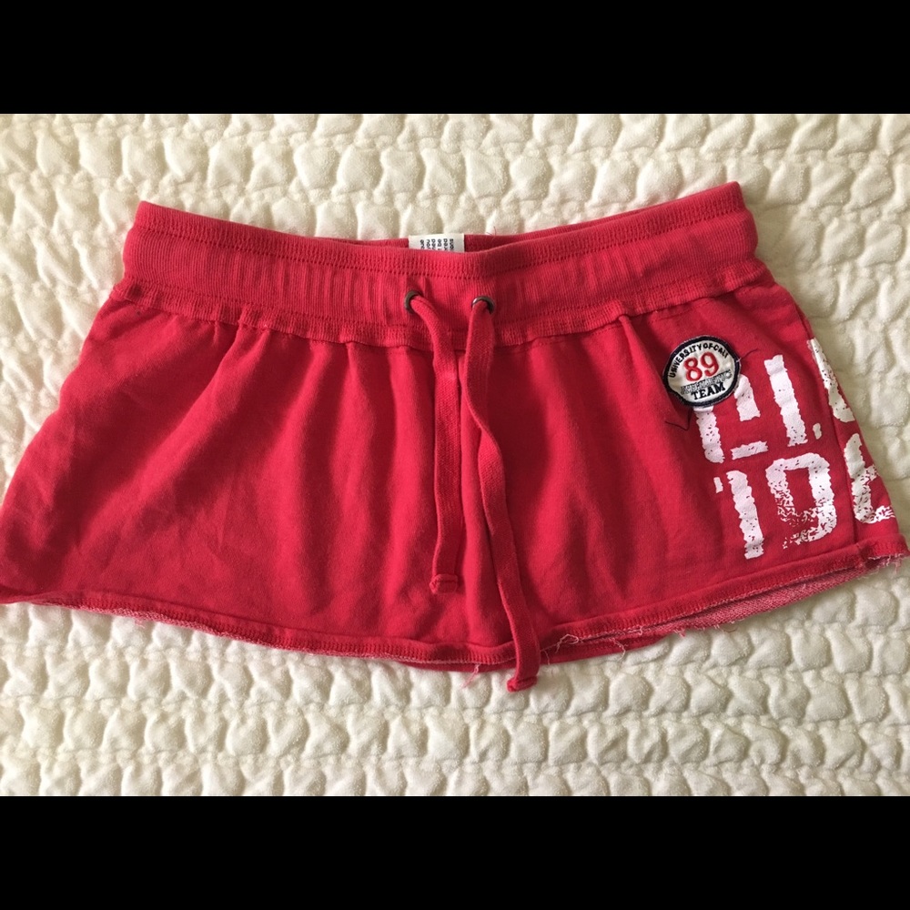 Red mini skirt