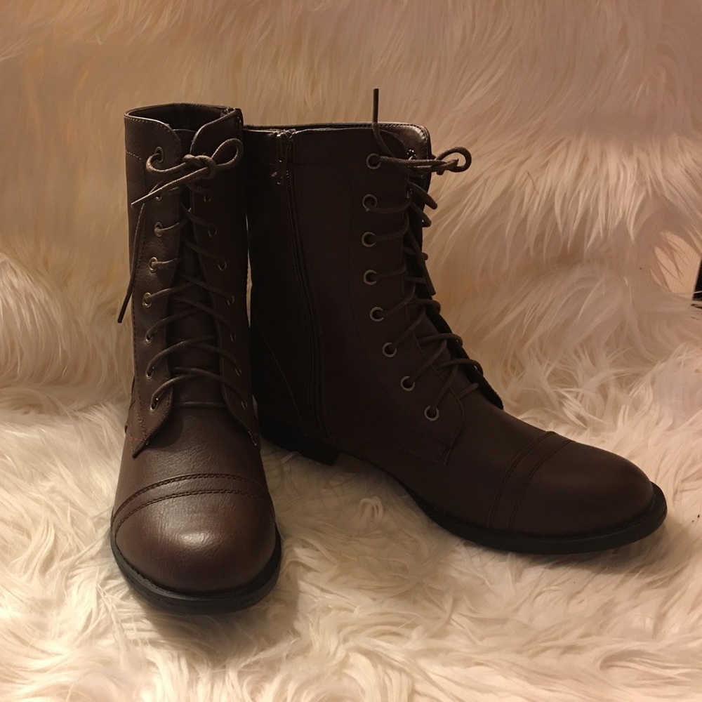 Brown suede boots