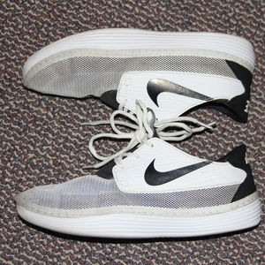 White Nike Solarsoft Moccasins