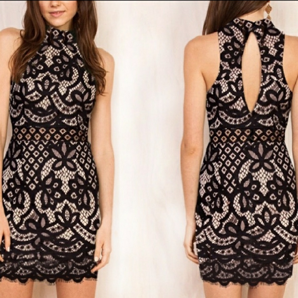 Black lace dress