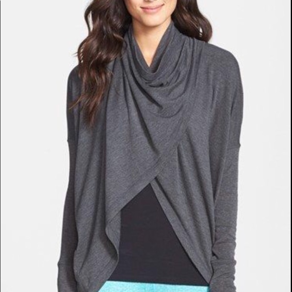Zella Wrap Top - Charcoal